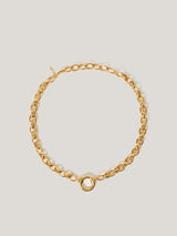 Round Link Chain Necklace | Gold