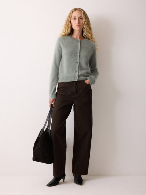 Lucia High Waisted Jean | Brown