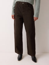 Lucia High Waisted Jean | Brown