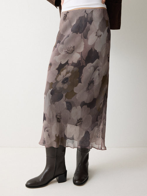Antique Floral Midi Skirt | Multi