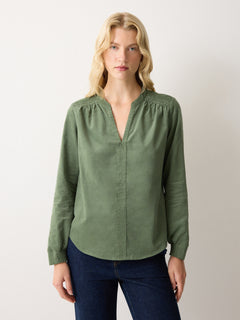 Baby Cord Long Sleeve Top | Green