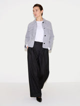 Stanley Flecked Belted Trouser | Navy