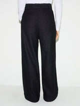 Stanley Flecked Belted Trouser | Navy