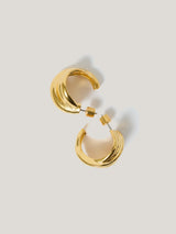Twisted Dome Hoop Earring | Gold