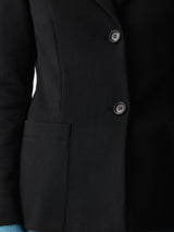 Crepe Ponte Cinch Jacket | Black