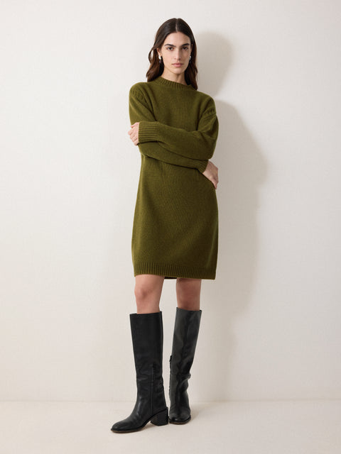 army green jumper dress Green Corduroy Jumper Dress Womens Fall Fashion