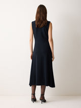 Embellished Knitted Dress | Navy