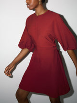 Stretch Crepe Mini Dress | Red