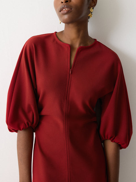 Stretch Crepe Mini Dress | Red – Jigsaw