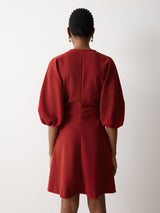 Stretch Crepe Mini Dress | Red