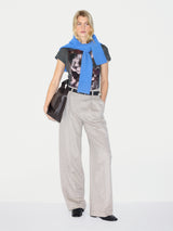 Antique Floral Print T-shirt | Grey