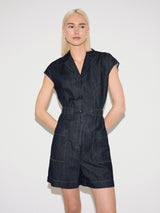 Denim Lyocell Playsuit | Indigo