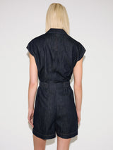 Denim Lyocell Playsuit | Indigo