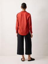 Classic Linen Shirt | Orange