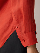 Classic Linen Shirt | Orange