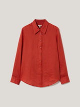 Classic Linen Shirt | Orange