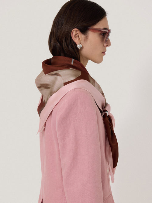 Future Botanic Silk Scarf | Red