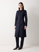 Jacquard Brocade Jacket | Navy