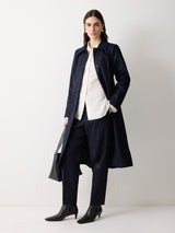 Jacquard Brocade Jacket | Navy