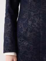 Jacquard Brocade Jacket | Navy