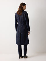 Jacquard Brocade Jacket | Navy