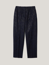 Jacquard Brocade Trouser | Navy