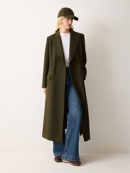 Farringdon Side Split Coat | Khaki
