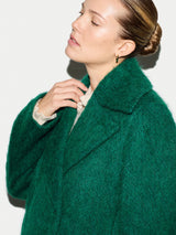 Italian Mohair Pea Coat | Green