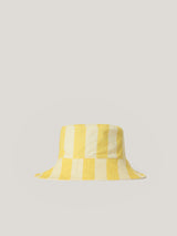 Reversible Cotton Stripe Bucket Hat | Yellow