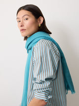 Wool Silk Pashmina | Blue