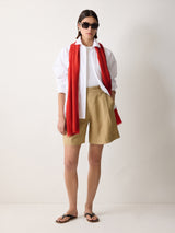 Wool Silk Pashmina | Red