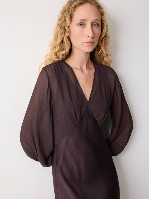 Long Sleeve Bias Dress
