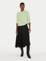 Stretch Crepe Skirt | Black
