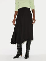Stretch Crepe Skirt | Black