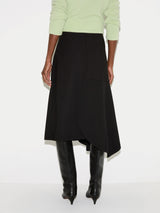 Stretch Crepe Skirt | Black
