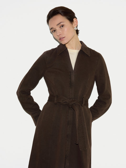 Denim Belted Shirt Dress | Washed Brown Jigsaw Denim Belted Shirt Dress | Washed Brown Jigsaw