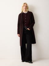 Double Faced Tailored Coat | Brown