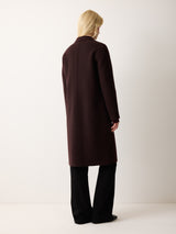 Double Faced Tailored Coat | Brown