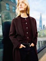 Double Faced Tailored Coat | Brown