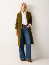 Double Faced Tailored Coat | Green