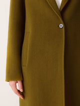 Double Faced Tailored Coat | Green