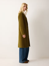 Double Faced Tailored Coat | Green