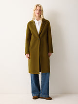 Double Faced Tailored Coat | Green