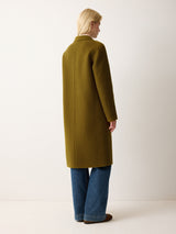 Double Faced Tailored Coat | Green