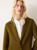 Double Faced Tailored Coat | Green