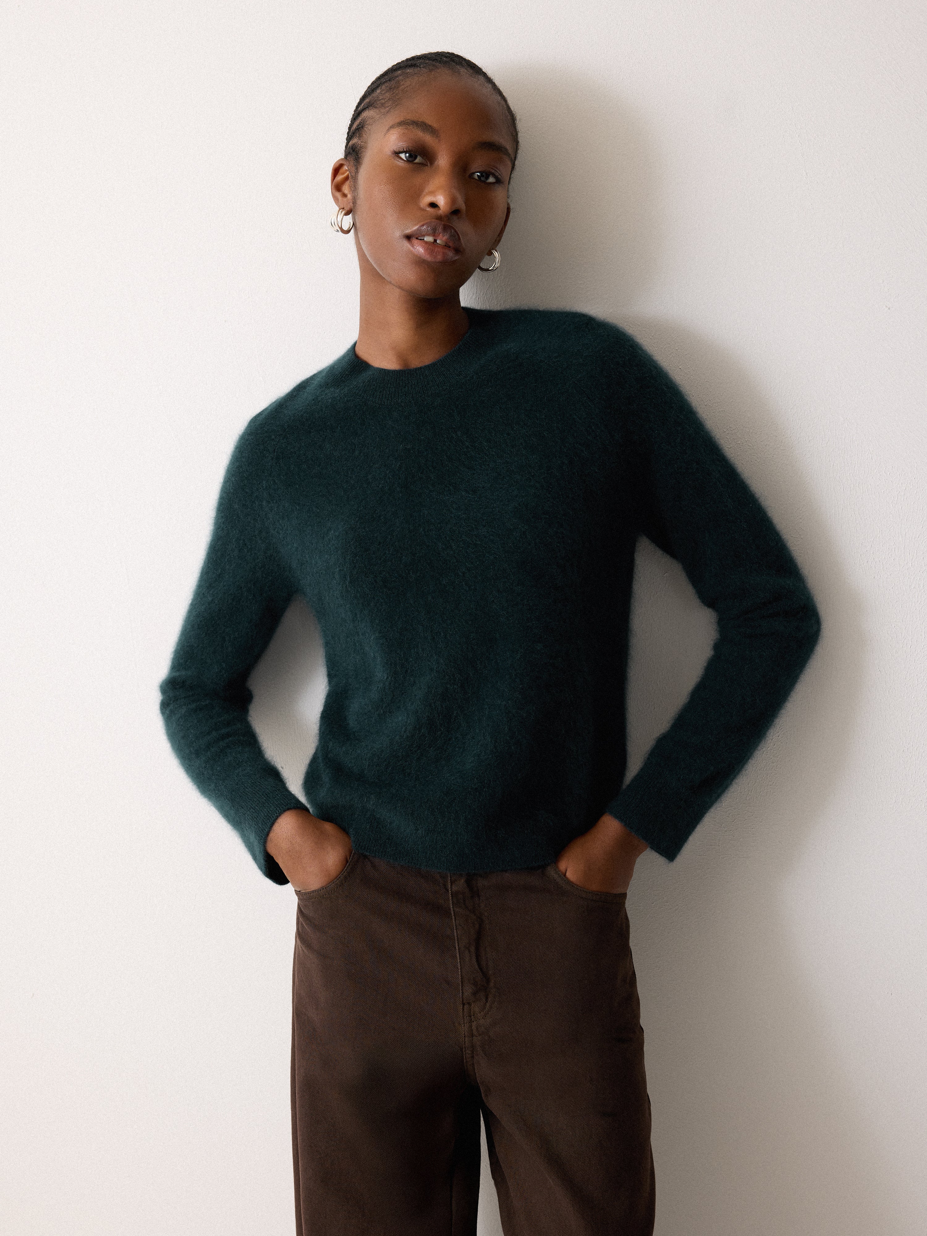 Halo Cashmere Jumper | Dark Green – Jigsaw