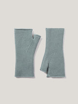 Wool Cashmere Blend Mitten | Blue