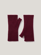 Wool Cashmere Blend Mitten | Burgundy