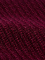 Wool Cashmere Blend Rib Snood | Burgundy