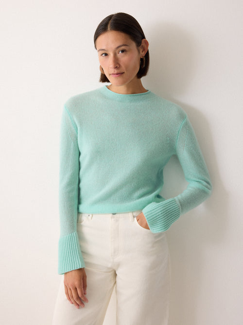 Cloud Cashmere Eldon Jumper | Aqua